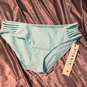 NWT vitamin A teal swimsuit bottoms